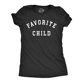 Womens Favorite Child T Shirt Funny Best Sibling Family Brother Sister Joke Tee for Ladies