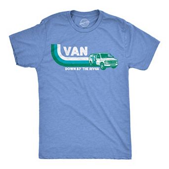 Mens Funny T Shirts Van Down By The River Sarcastic Retro Chris Farley Tee For Men