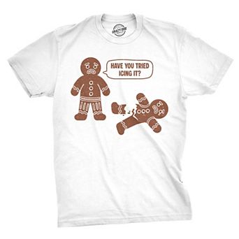Mens Funny T Shirts Have You Tried Icing It Sarcastic Christmas Cookie Graphic Novelty Tee For Men