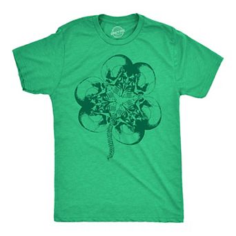 Mens Funny T Shirts Bone Shamrock Sarcastic St Patricks Day Tee For Men