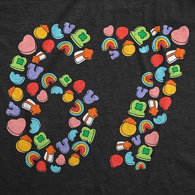 Womens Funny T Shirts 6 7 Charms Sarcastic St Patricks Day Meme Tee For Ladies