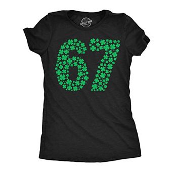 Womens Funny T Shirts 6 7 Clovers Sarcastic St Patricks Day Viral Tee For Ladies