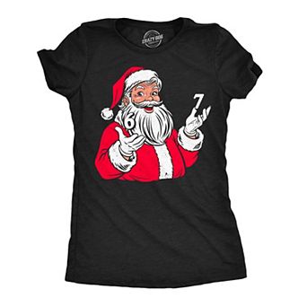 Womens Funny T Shirts 6 7 Santa Claus Sarcastic Christmas Graphic Novelty Viral Meme Tee For Ladies