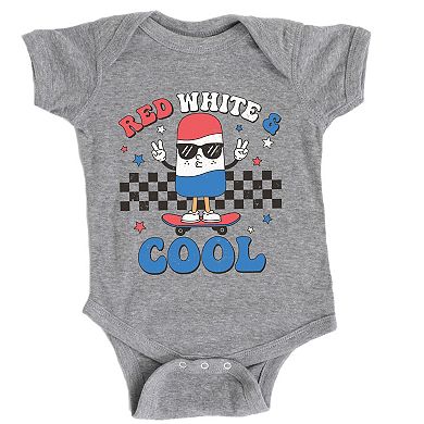 The Juniper Shop Red White and Cool Popsicle Baby Short Sleeve Bodysuit