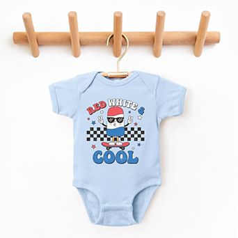 The Juniper Shop Red White and Cool Popsicle Baby Short Sleeve Bodysuit