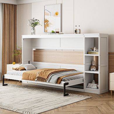 Merax Twin Size Murphy Bed with Bookshelf