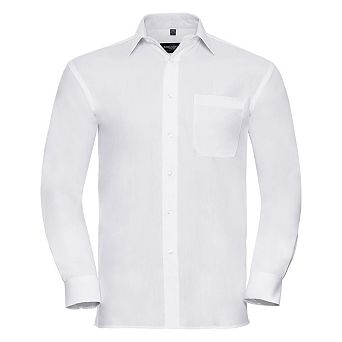 Russell Mens Long Sleeve Pure Cotton Work Shirt