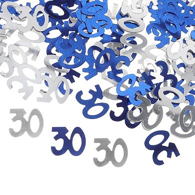 Unique Party Blue Foil 30th Birthday Table Confetti
