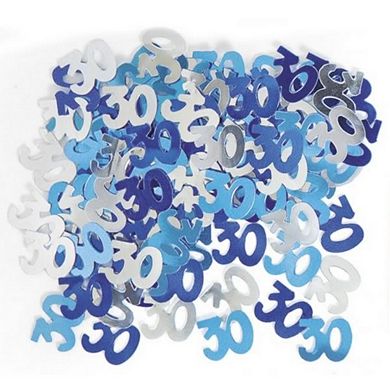 Unique Party Blue Foil 30th Birthday Table Confetti