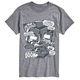 Men's Marvel Doctor Doom Cutout Comic Panels Graphic Tee