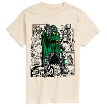 Men's Marvel Doctor Doom Comic Panels Graphic Tee