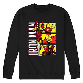 Men's Iron Man Comic Grid Fleece Sweatshirt