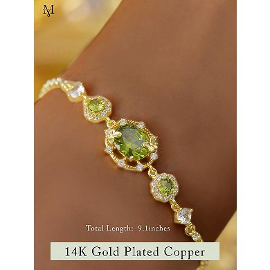 Adjustable Zirconia Birthstone Bracelet