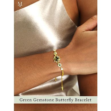 Adjustable Zirconia Birthstone Bracelet