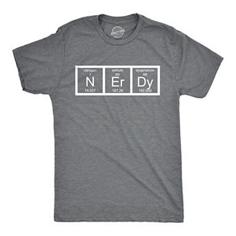 Nerdy Periodic Table T Shirt Funny Science Shirts Mens