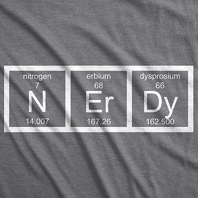 Nerdy Periodic Table T Shirt Funny Science Shirts Mens