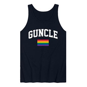 Men's Guncle Pride Flag Graphic Tank Top