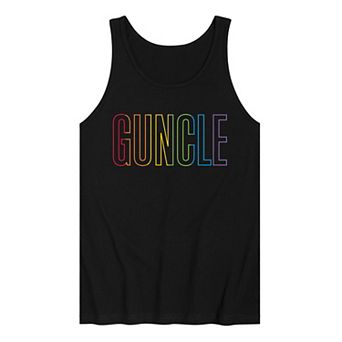 Men's Guncle Rainbow Graphic Tank Top