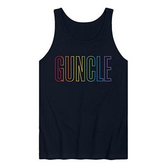 Men's Guncle Rainbow Graphic Tank Top