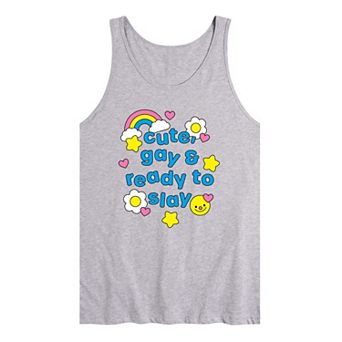 Men's Cute, Gay & Ready to Slay Graphic Tank Top