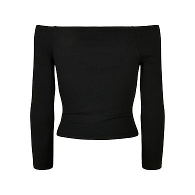 Urban Classics Womens/Ladies Ribbed Off Shoulder Long-Sleeved Top