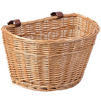 Wicker Front Bike Basket Cargo for Men and Women Fits Most Bicycles, Beach Cruisers and Ebikes