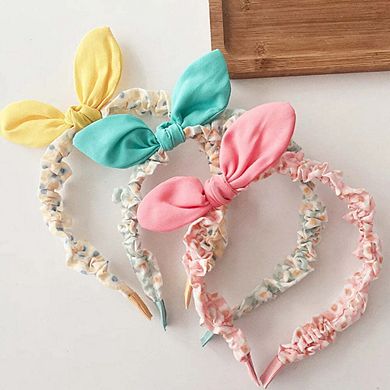 Sweet Girls Candy Color Bow Tie Design Fabric Headband