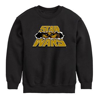 Boys 8-20 Star Wars Chewbacca Tear-Through Logo Crew Fleece Sweatshirt