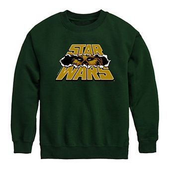 Boys 8-20 Star Wars Chewbacca Tear-Through Logo Crew Fleece Sweatshirt