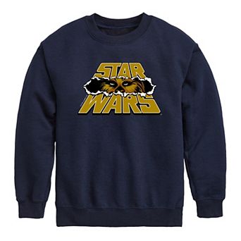 Boys 8-20 Star Wars Chewbacca Tear-Through Logo Crew Fleece Sweatshirt