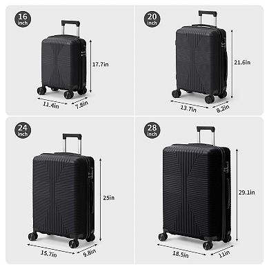 Expandable Hardshell Luggage Set (4-Piece) Hynes Eagle