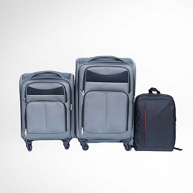 Softside Carry-On Luggage & Backpack Set (3-Piece) Hynes Eagle