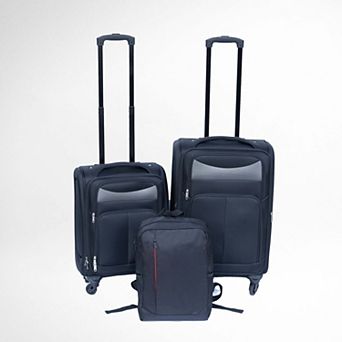 Softside Carry-On Luggage & Backpack Set (3 pc Hynes Eagle