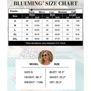 Womens Two Piece Swimsuit Ruffled Off-Shoulder Printed Bikini Skirted Bottom Bathing Suits