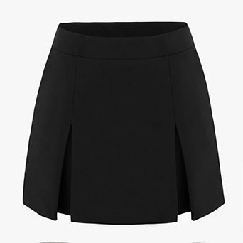 Skorts for Women High Waist A-Line Mini Casual Office Work Skirt with Built-in Shorts