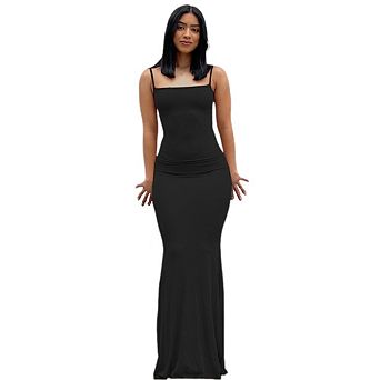 Womens Elegant Maxi Dress Sleeveless Backless Ribbed Bodycon Slip Long Lounge Casual Dresses