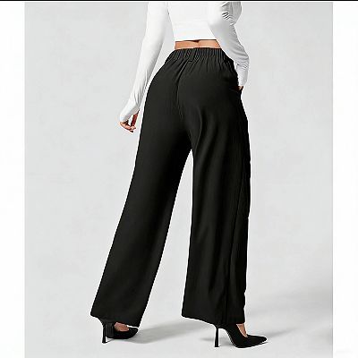 high waisted loose dress pants Women's High-Waisted Pants & Leggings