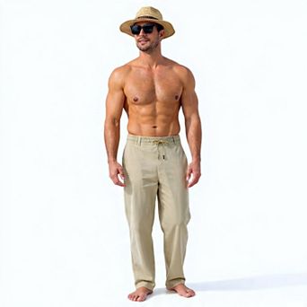 Mens Loose Fit Linen Pants