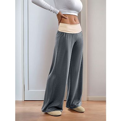 Women's Low Rise Sweat Wide Leg Pants