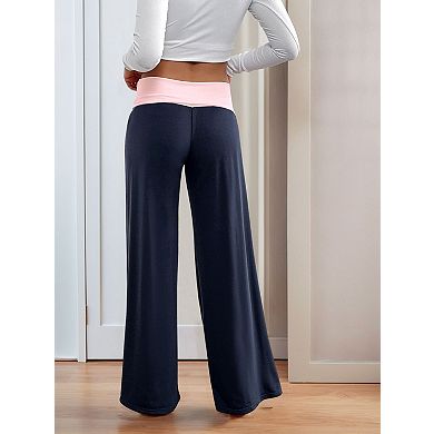 Women's Colorblock Sweat Wide Leg Pants
