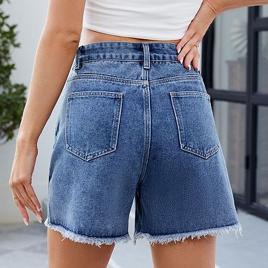 Women's Casual Summer High Waist Denim Shorts