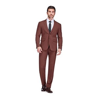 Gino Vitale Men's 2 pc 4-Way Stretch Notch Lapel Slim Fit Suit