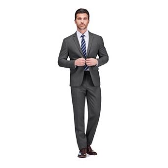 Gino Vitale Men's 2 pc 4-Way Stretch Notch Lapel Slim Fit Suit