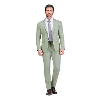 Gino Vitale Men's 2 pc 4-Way Stretch Notch Lapel Slim Fit Suit