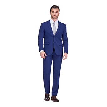 Gino Vitale Men's 2 pc 4-Way Stretch Notch Lapel Slim Fit Suit