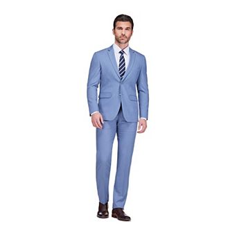Gino Vitale Men's 2 pc 4-Way Stretch Notch Lapel Slim Fit Suit