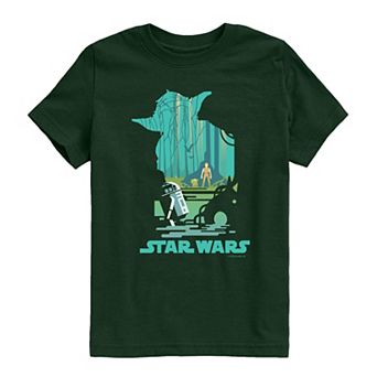 Boys 8-20 Star Wars Yoda Dagobah Scene Graphic Tee