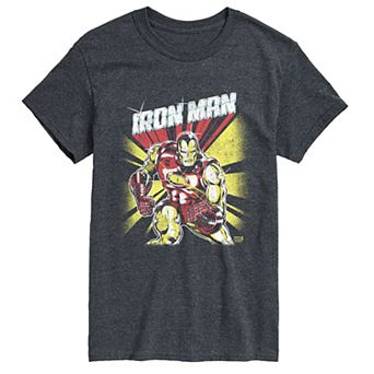 Men's Iron Man Retro Poster Graphic Tee