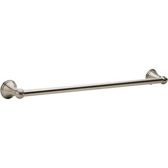 Brushed Nickel 24-Inch Wall Mounted Towel Bar, Single Bathroom Rack