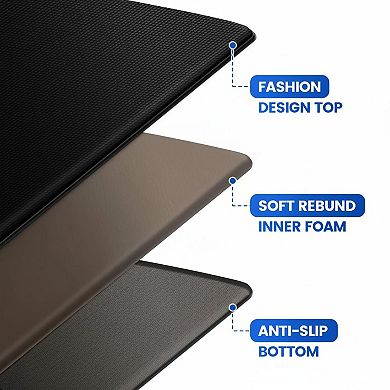 3pcs Kitchen Mats Non Slip Waterproof Cushioned Standing Comfort Office PVC Rugs